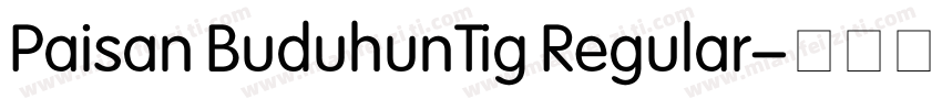 Paisan BuduhunTig Regular字体转换